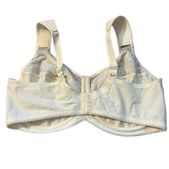 Miss Mary Of Sweden Ivory Lace Soft Cup Bra 44E(DD) Underwire Adjustable Strap - Picture 3 of 3